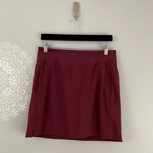 Athleta Soho Athletic Skort Burgundy Wine Red Size 8